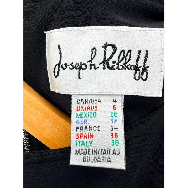 Joseph Ribkoff Black Sleeveless Grommet Maxi Dress Side Slit Size 4 US 6 UK‎ - Image 5