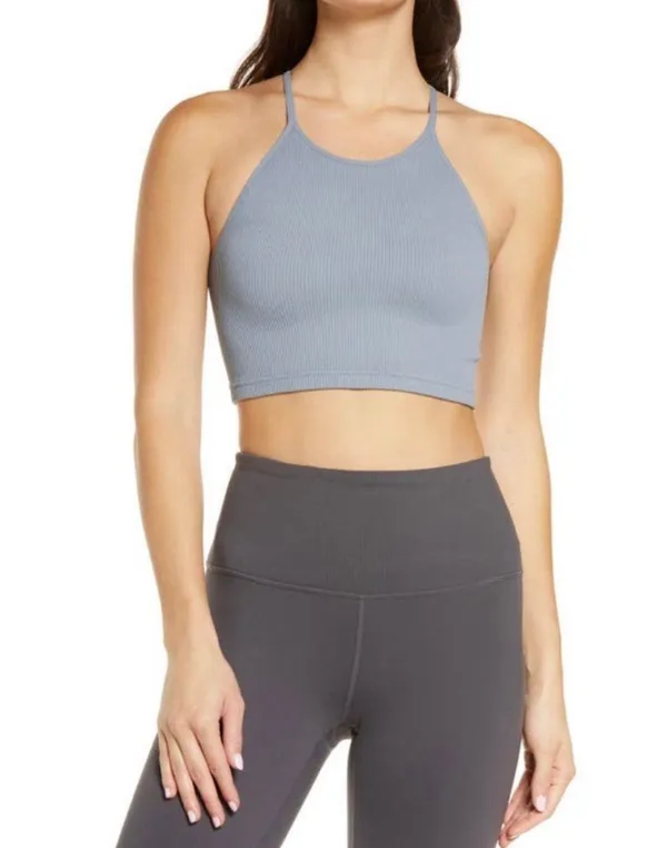 Free People Movement Cropped Run Tank Stormy Sea BNWTS - Image 3