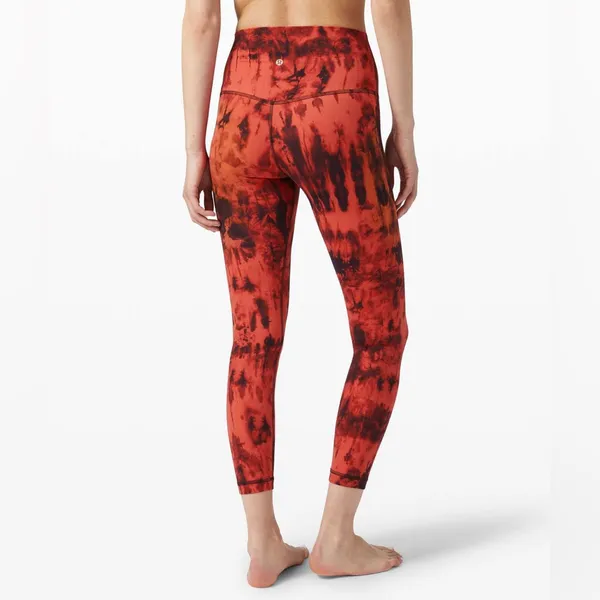 Lululemon Align Pant II 25 Game Day Red Black Multi Leggings Size 6 - Image 2