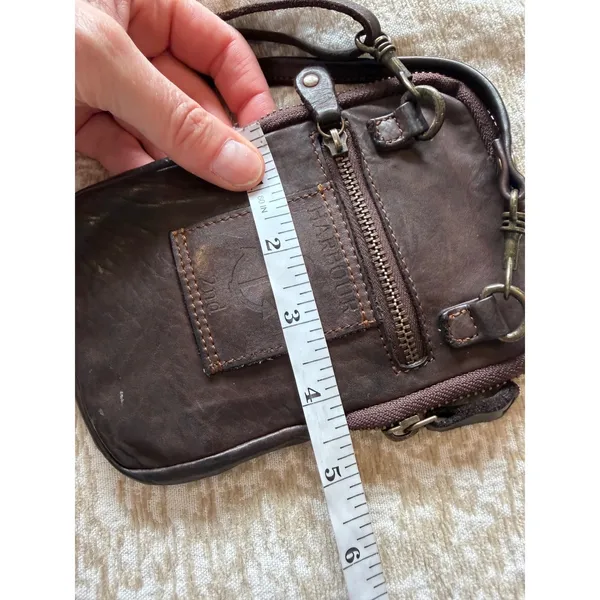 Harbour 2nd Crossbody Bag Womens OS Brown Leather Anchor Logo Small Boho Utility - Image 10