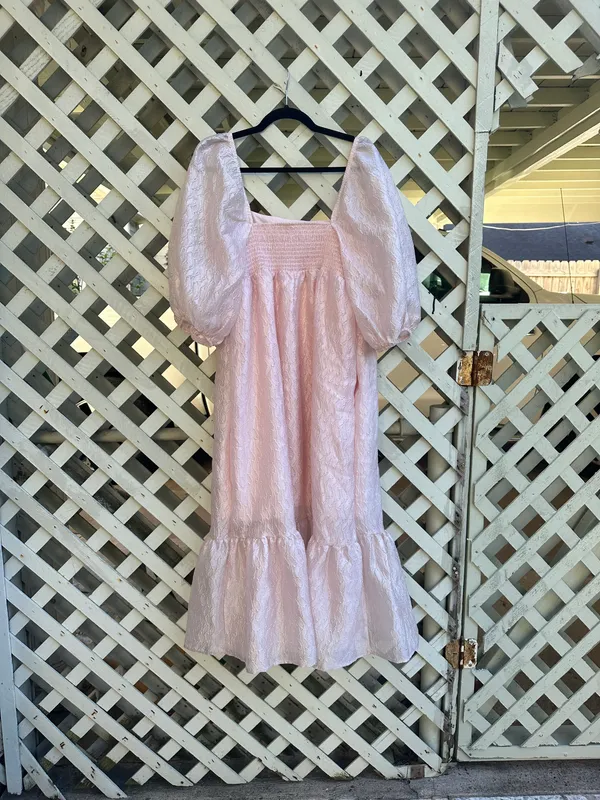 Anthropologie Textured Puff-Sleeve Dress - Image 7