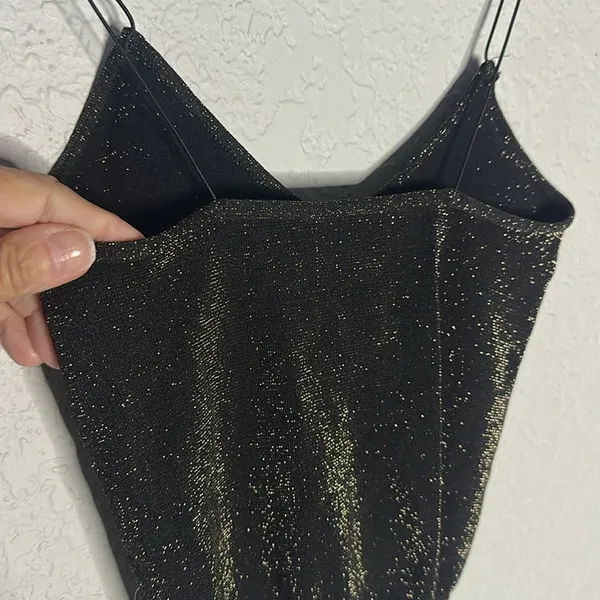 Intimately Free People Brown Shimmer Seamless Brami Cami Crop Top Sparkle - Image 6