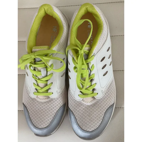 Vionic Venture Walking Shoes Womens 8 White Silver Lime Green Orthotic Sneakers - Image 2