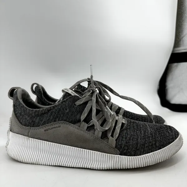 Sorel Out N About Plus Lace Sneakers Suede Lace Up Low Top Athletic Dove Gray 10 - Image 3