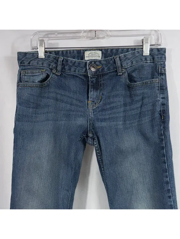Aeropostale Chelsea Bootcut Jeans Women’s Size 7/8 Regular Medium Wash Stretch - Image 2