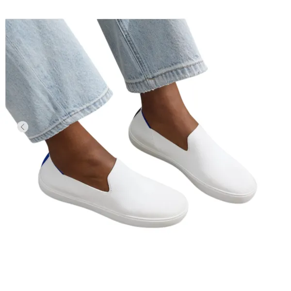 ROTHY'S The Original Slip On Sneaker Women 8.5 White Classic Street Lifestyle - Image 2