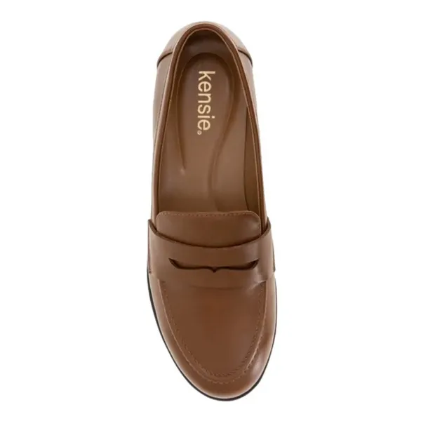 NEW Kensie Women’s Brown Cognac Slip-On Gitty Penny Low Heel Loafers Size 8.5 - Image 11