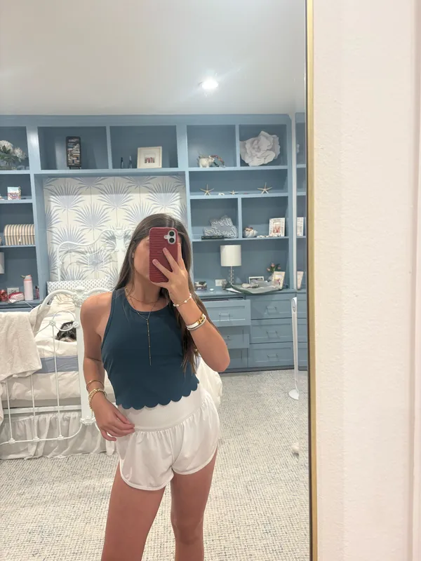 Scallop tank top Blue - Image 2