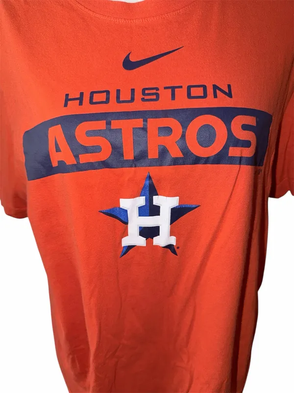 Nike Houston Astros Orange MLB Fan T-Shirt Graphic Athletic Baseball Size Medium - Image 3
