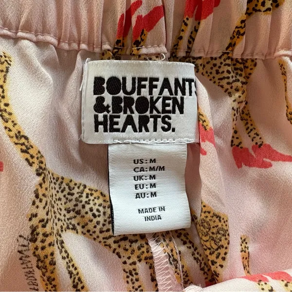 BOUFFANTS & BROKEN HEARTS High Heel Leopard Pajama Short Set Size M - Image 7
