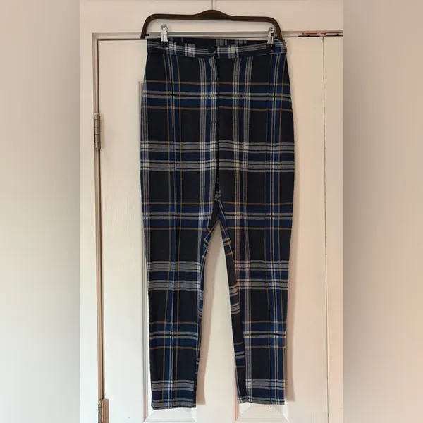 Free People‎ Carnaby Plaid Pants Size 6 EUC - Image 2