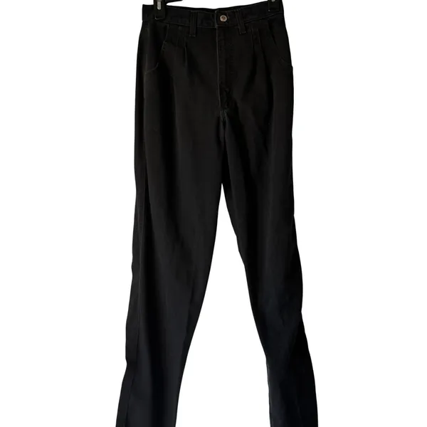 Rockies Vintage 80s Jeans Black High Waisted Denim Pants 7/8‎ Tall Western Rodeo - Image 3