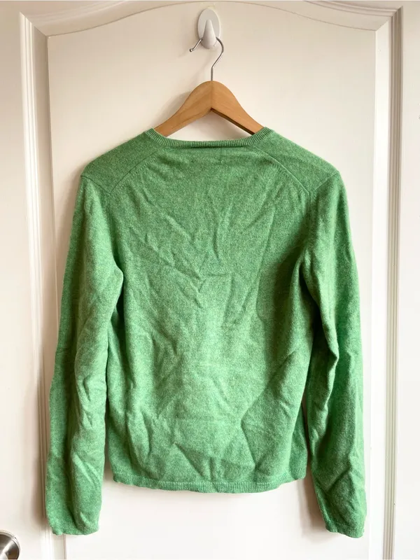 Ben Silver Charleston By John Laing Cashmere Sweater Womens Size L Green - Image 2