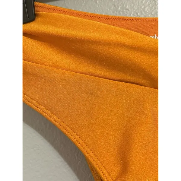 Abercrombie & Fitch Curve Love Satin Orange Ruffle Strap Bikini Set Women’s XS - Image 8