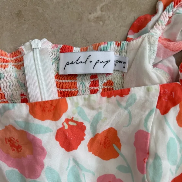 Petal & Pup ruffled midi summer dress size 6 - Image 2