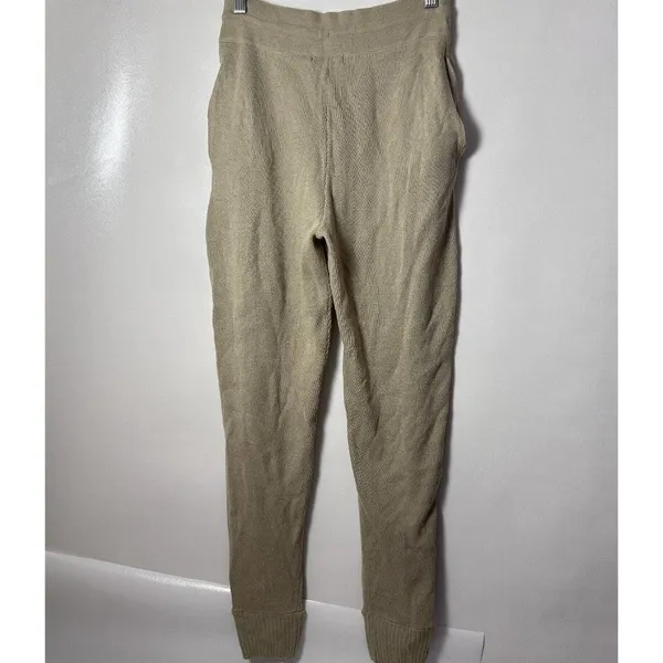 Nasty Gal Womens Pants Neutral Tan Knit Sweater Lounge Jogger Pockets Soft 6 - Image 2