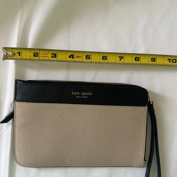 Kate Spade Elegant Black and Cream Clutch - Image 4