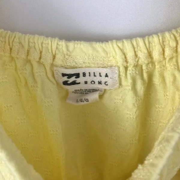 Billa Bong yellow cropped top woman’s size large - Image 7