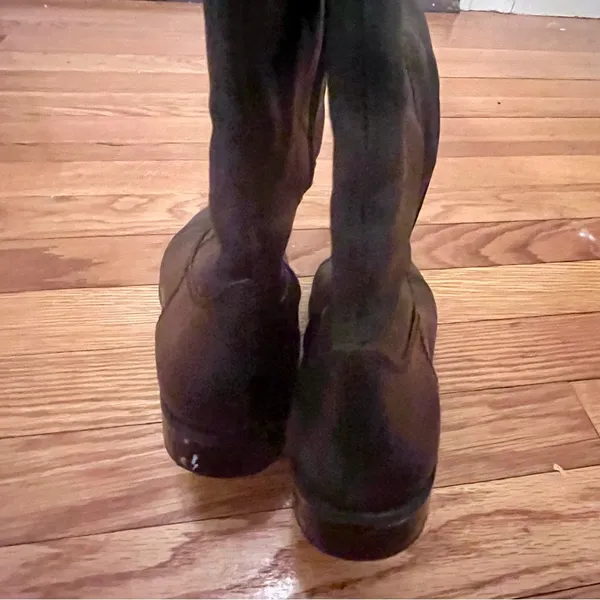 INC International Concepts Fawne Black Leather Knee-High Riding Boots Size 7 - Image 7
