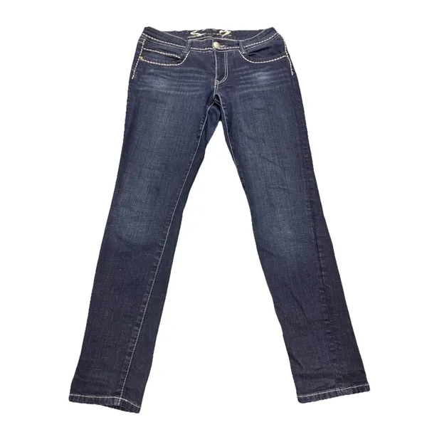 Vintage Seven For All Mankind Skinny Jeans Women's 10 Blue Denim Y2K EUC - Image 2