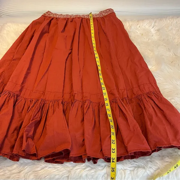 Vintage Boho Cotton Maxi Skirt w/ Sequins and Beadwork Women’s Medium Has Flaws - Image 8