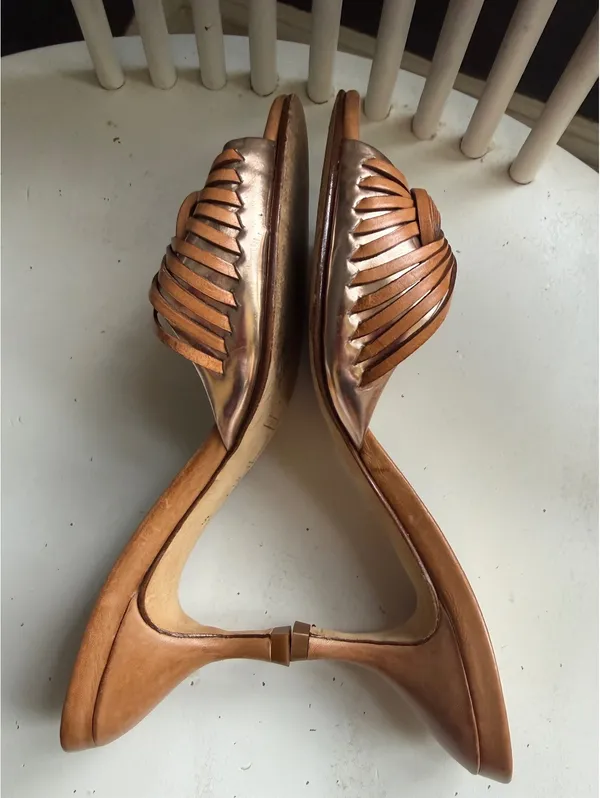 Cole Haan Women's Brown Leather Slip-On Heels - Image 7