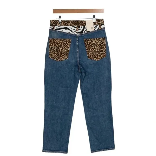 Alice + Olivia Amazing Animal Print High Rise Jeans Size 28 NWT - Image 8