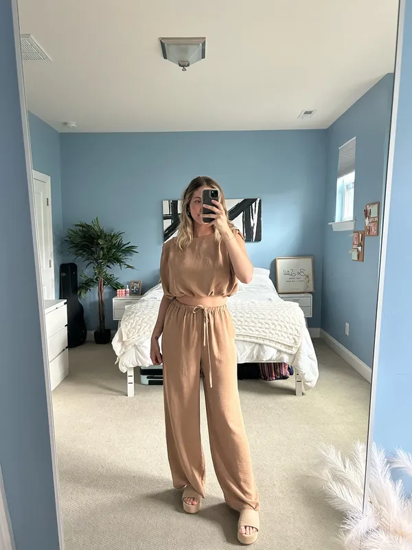 Vestique tan two piece set - Image 2