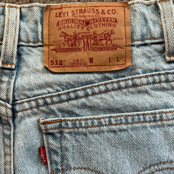 VINTAGE 90s Levis 512 Slim Tapered Jean 7L - Image 4