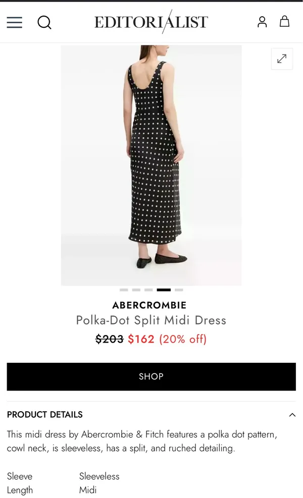 Abercrombie Dress Midi Satin - Image 5