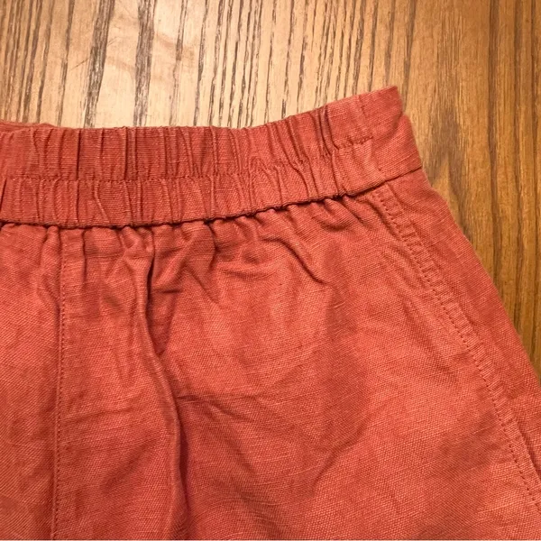 Aritzia Wilfred Fable‎ High-Rise Pleated Linen Mini Shorts Moroccan Spice Size 2 - Image 13