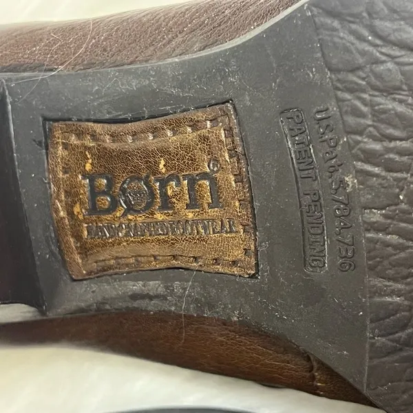 Hand Crafted Born Mary Jane Heeled Shoe Brown Genuine leather Size 9.5 Bin11 - Image 6