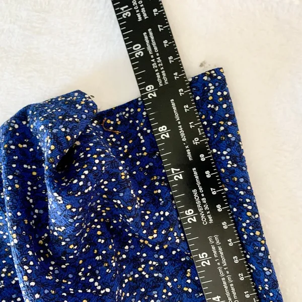 Max Studio Smocked Waist Jumpsuit Womens‎ Size S Blue Floral Ruffle Cap Sleeve - Image 3