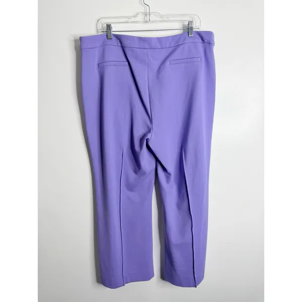 On 34th‎ Purple Wide Leg Trouser Pant Center Seam XXL Quiet luxury Minimalist - Image 2