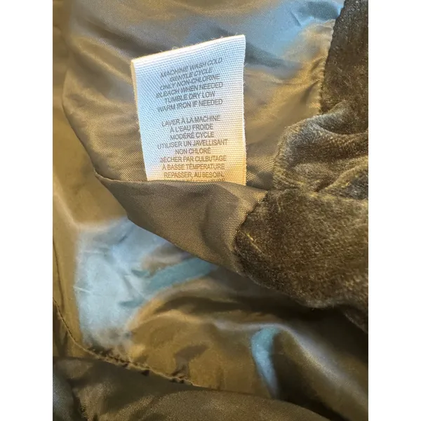 Free People Olive Green Nylon Jacket Velvet Collar Utility Puffer Size 4 - Image 7