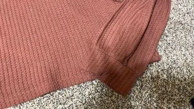 Romwe Waffle Knit Cropped Sweater - Image 3