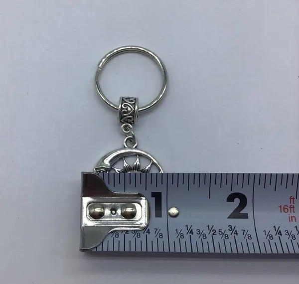 New sun and moon silver or gray dangle keychain - Image 4