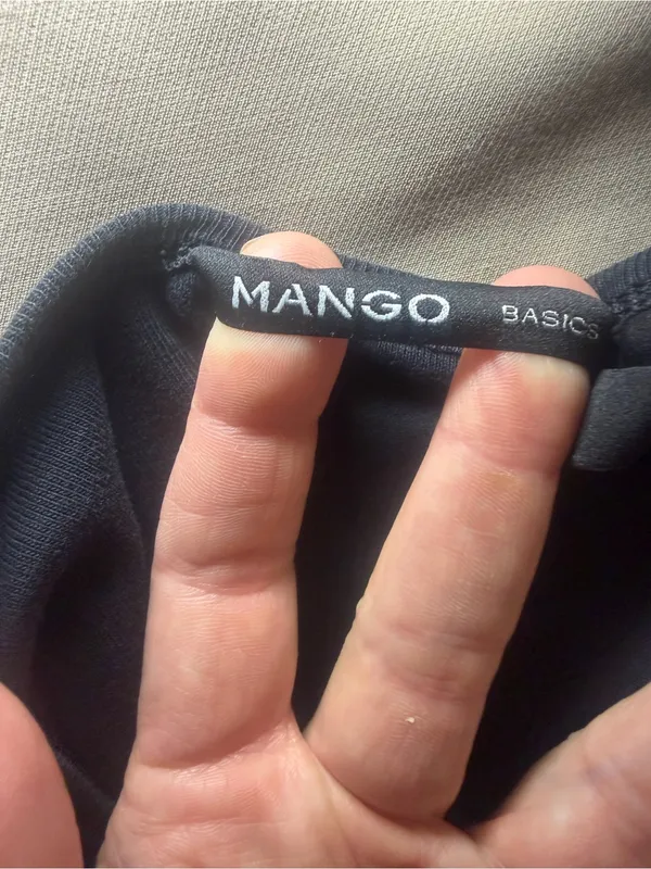 Mango Baby Tee Y2K Black Goth Grunge Small. - Image 6