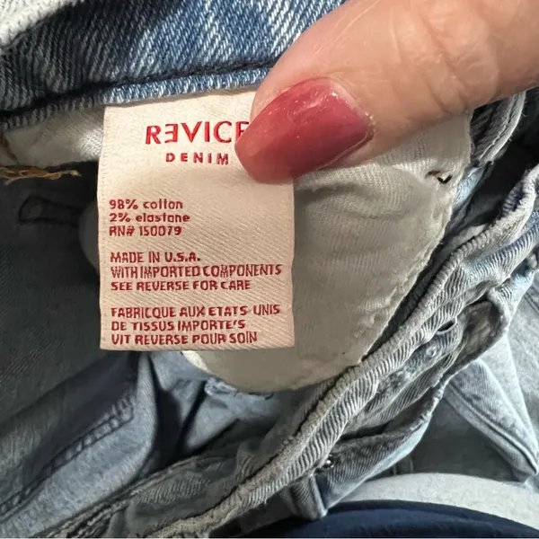 Revice Uptown Stardust High‎ Rise Straight Leg Mom Distressed Denim Jeans - Image 12