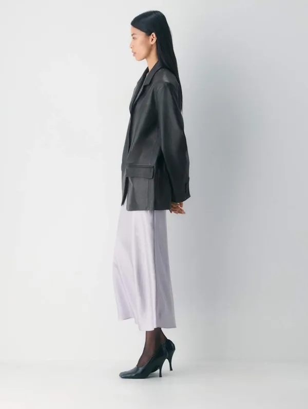 Babaton Aritzia Slip Satin Maxi Skirt Limited Edition swoon lavender 10 - Image 3