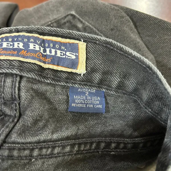 Harley Davidson Jeans‎ Womens 2 Black Biker Blues High Rise Straight Boyfriend - Image 4