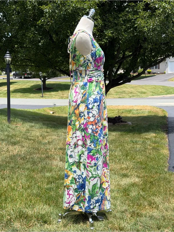 NEW Jonathan Martin Floral Maxi Dress 6 Resort Cruise Autumn Wedding Guest Dress - Image 15