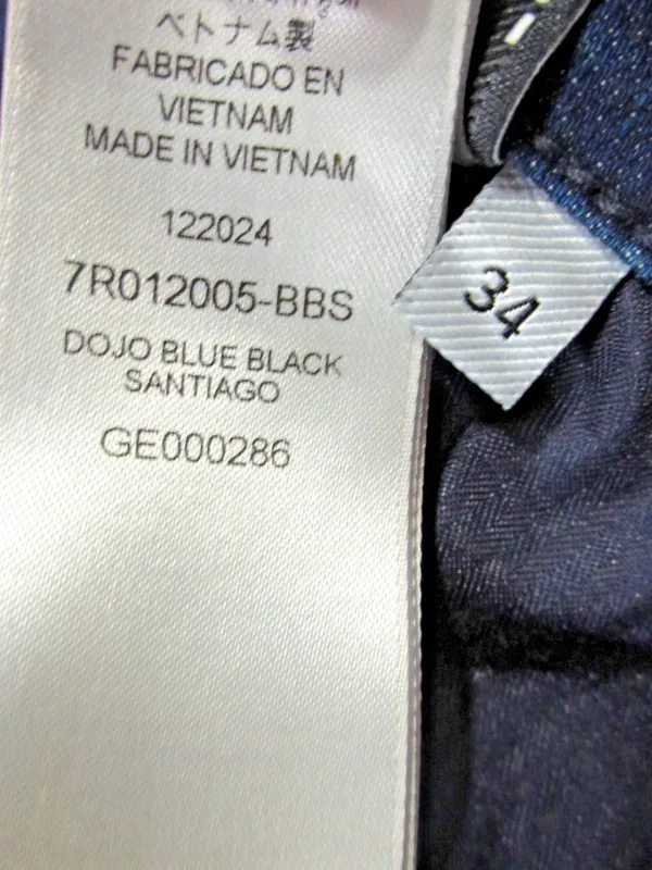 NWT 7 For All Mankind Dojo in Blue Black Santiago Trouser Flare Stretch Jeans 34 - Image 3