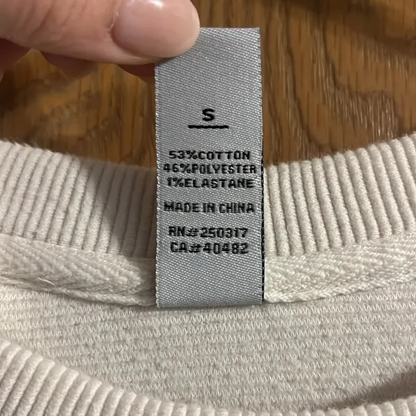 Varley‎ Mae Boyfriend Oversized Sweat Pullover in Egret Small - Image 9