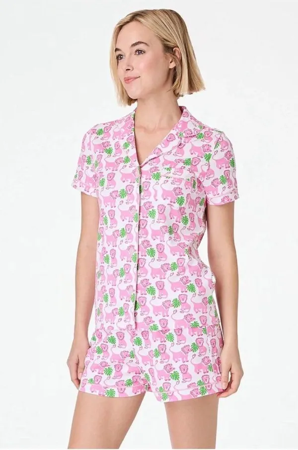 Roller Rabbit Leo the Lion Limited Edition Pink PJ Shorts S - Image 7