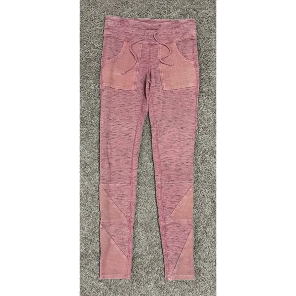 FREE PEOPLE Movement Kyoto High-Rise Leggings Pants Pockets Dusty Pink Sz XS - Image 3