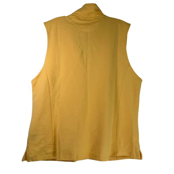 Southpointe Womens 2XL Mustard Yellow Full Zip Mock Neck Cotton Blend Vest - Image 2