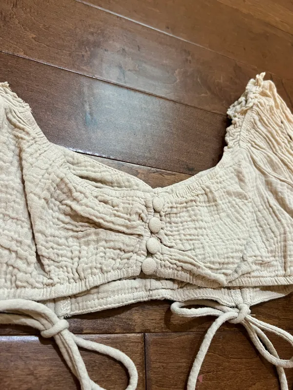 Long Sleeve Cropped Blouse - Image 4