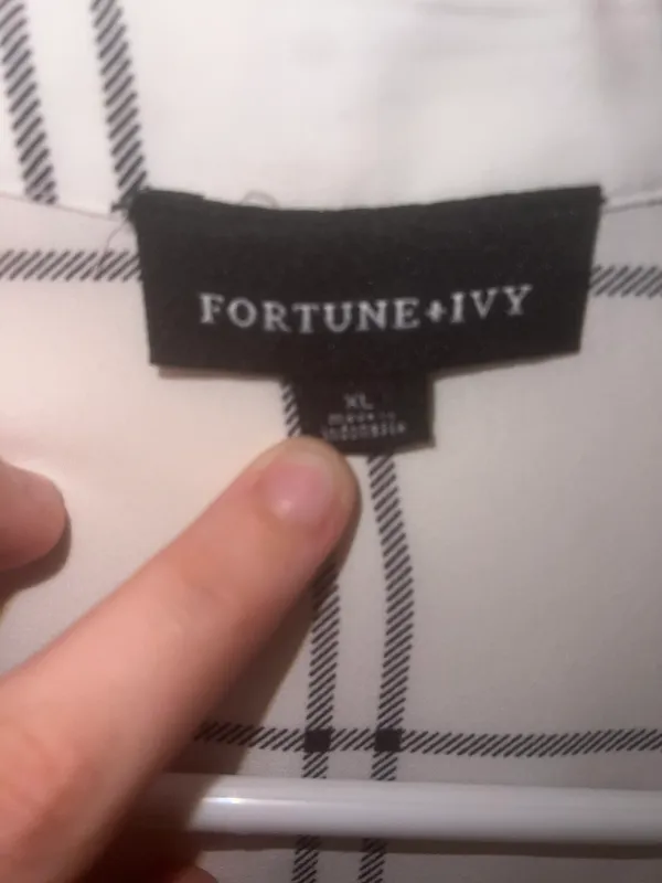 Long Sleeve Button Up Flannel White Size XL - Image 2
