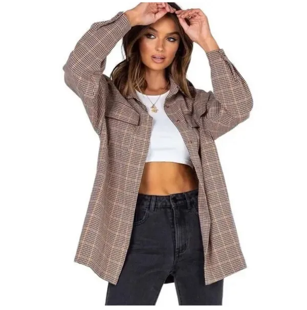 Princess Polly Willa Shirt Plaid Button Down Flannel - Image 6